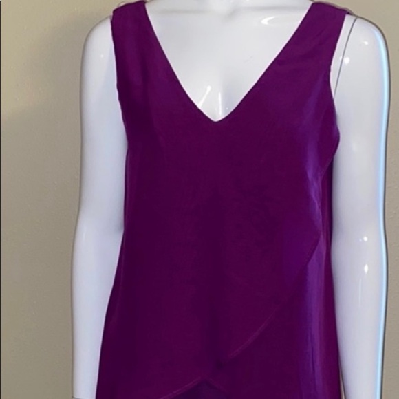 MOSSIMO Dutti Purple Double Layered Top NWT Size S - Picture 12 of 13